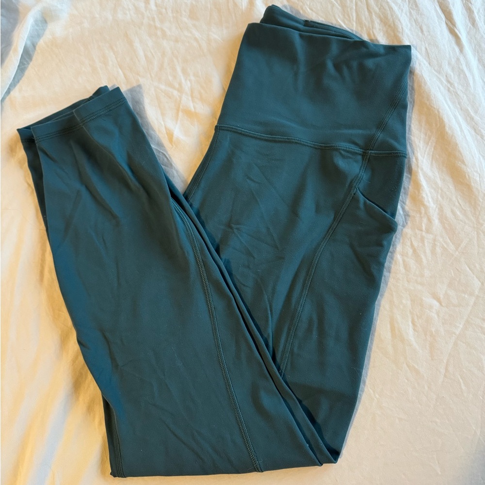 Lululemon align with pockets 25” in green jasper size 10
